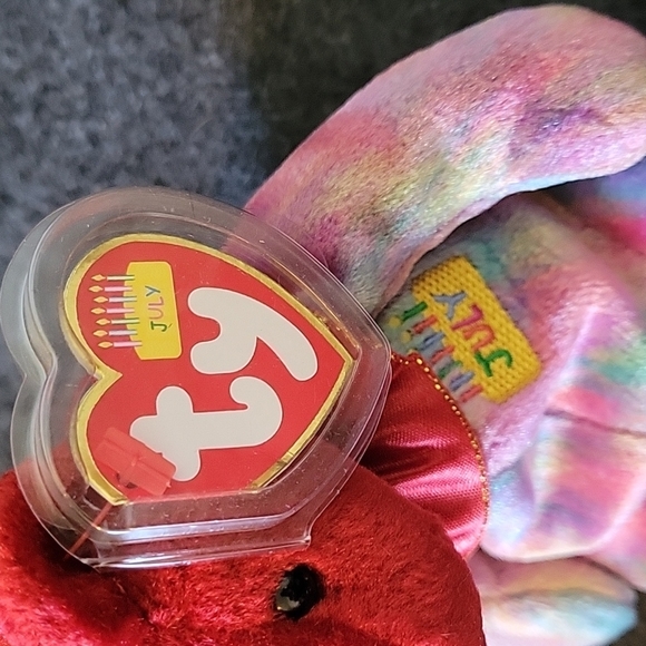 July Birthday Teddy Bear Red Kids Adults plush toy Celebration - Picture 3 of 9